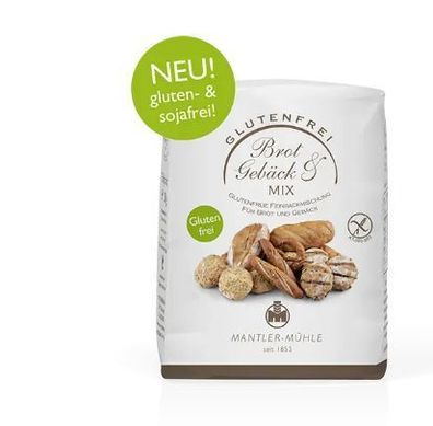 Brot- und Gebäck-Mix glutenfrei & sojafrei aus Österreich - 1Kg 3 Varianten