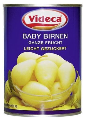 Baby-Birnen geschält von Videca für Getränke, Fruchtsalate, Kompott