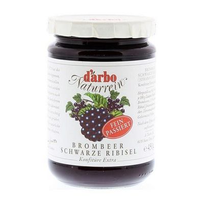 Darbo Brombeer Schwarze Ribisel Johannisbeere Konfitüre passiert 450g - 3 Varian