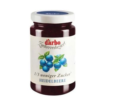 Darbo Heidelbeere 1/3 weniger Zucker, Marmelade, Konfitüre 250g - 3 Varianten