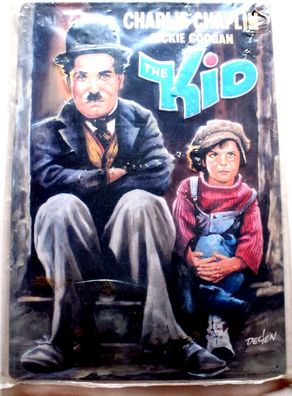 Charlie Chaplin THE KID Blechschild Werbeschild RETRO - 35 x 50 cm NEU - OVP/ NEU