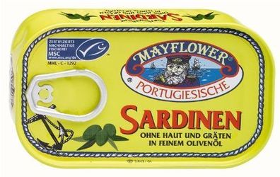 Mayflower Sardinen in Olivenöl, ohne Haut ohne Gräten - 4 Varianten/ Stückzahlen
