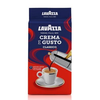 Lavazza Crema e Gusto - Kaffee gemahlen Cremig und Kräftig - 250g