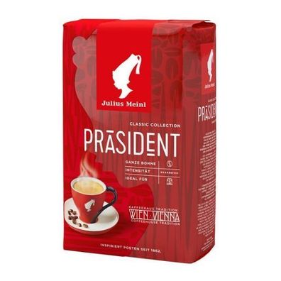 Julius Meinl Kaffee Präsident ganze Bohne 500 g - 4 Varianten 1 bis 6 Packungen