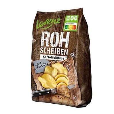 Lorenz Rohscheiben Kartoffelchips Steinsalz im Kessel geröstet 120g /3 Varianten