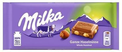 Milka Ganze Haselnüsse Zartschmelzende Alpenmilch Schokolade verfei 4 Varianten
