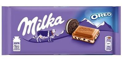 Milka Oreo Zartschmelzende Alpenmilch Schokolade verfeinert mit den 4 Varianten