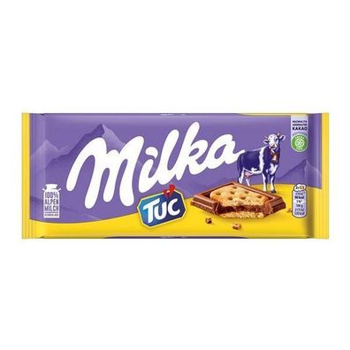 Milka Sandwich mit TUC-Cracker Zartschmelzende Alpenmilch Schokolade 4 Varian