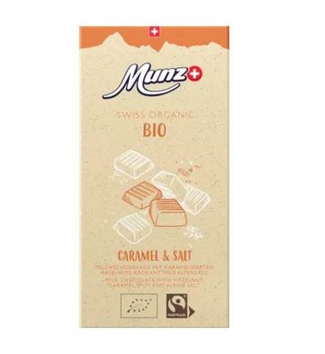 Munz Tafelschokolade Bio Organic Caramel & Salt 100g 4 Varianten