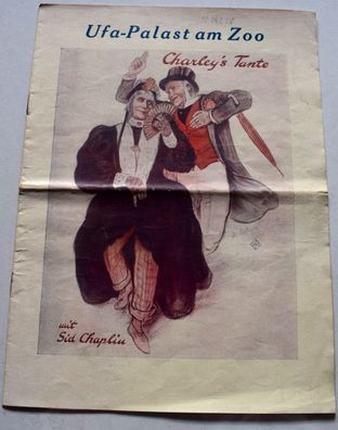 Illustrierter Film-Kurier 1925 Programmheft UFA ZOO PALAST BERLIN Charlys Tante
