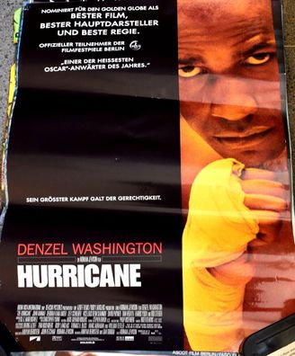 Hurricane Denzel Washington Filmposter A 1 Original Kinoplakat 60/84