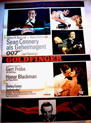James Bond 007 Goldfinger Sean Connery Filmposter A 1 Original Kinoplakat 60/84