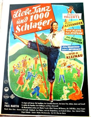 Liebe Tanz und 1000 Schlager Peter Alexander A1 84 x 60cm Original Kinoplakat