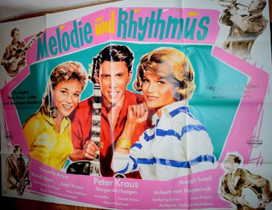 Melodie und Rhythmus Peter Kraus Filmposter Original Kinoplakat A0 113 x 83cm