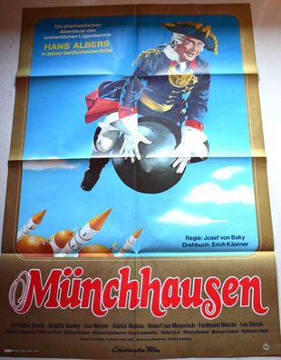 Münchhausen Hans Albers Käthe Haack Filmplakat, Poster, A1 60 x 84 cm