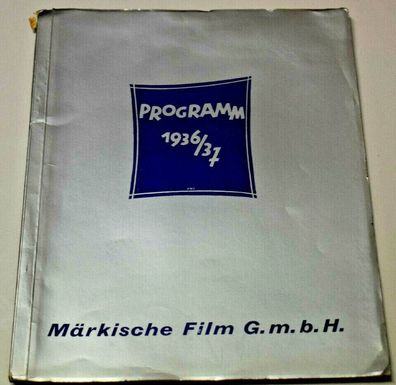 Märkische Film Verleihkatalog mit Inhaltsverzeichnis der Produktion von 1936/37