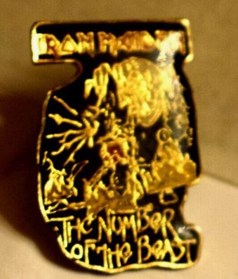 Iron Maiden Emaille-Pin-Abzeichen Number Of The Beast Anstecker, Button, Metall