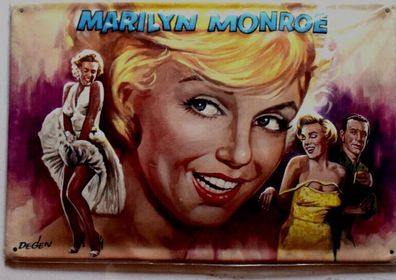 Marilyn Monroe 3D Blechschild 20 X 30 CM - NEU/ OVP (Gr. 20 x 30cm)