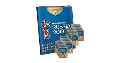 Panini WM Russia 2018 - Sticker - 1 Album + 20 Tüten ungeklebt