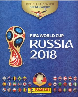 Panini WM Russia 2018 - Sticker - 1 Album + 5 Sticker ungeklebt