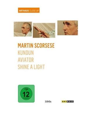 Martin Scorsese Arthaus CLOSE-UP Kundun Aviator, Shine a Light DVD BOX, NEU