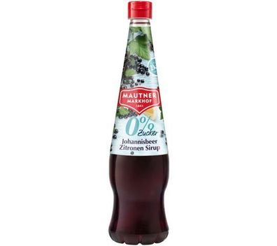 Mautner Markhof Johannisbeer-Zitrone 0% Zucker Sirup 0,7L 3 Stückzahlen