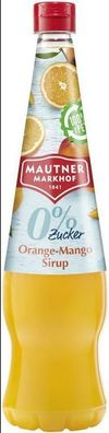 Mautner Markhof Orange-Mango 0% Zucker Sirup 0,7L 3 Varianten/ Stückzahlen