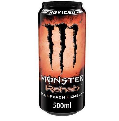 Monster Energy Rehab Pfirsich mit einem Mix aus Tee und Pfirsich 500ml