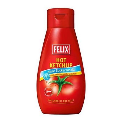 Hot Ketchup ohne Zuckerzusatz von Felix glutenfrei, laktosefrei 435g