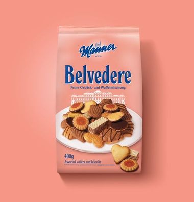 Manner Belvedere Keks Mischung Feine Gebäck- und Waffelmischung Vegetarisch