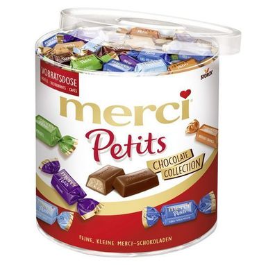 Merci Petits Chocolate Collection 1kg Dose von Storck 3 Stückzahlen
