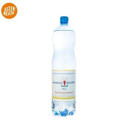 Johannisbrunnen Mineralwasser MILD bei Sodbrennen 1.5 l Flasche -