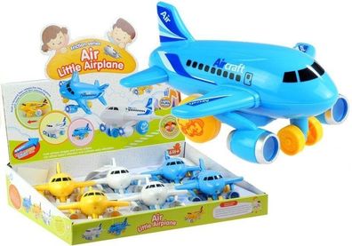 Flugzeug Sound- und Lichteffekte Spielzeug fér Kinder 3+ Flugzeug Gelb Blau Weiß