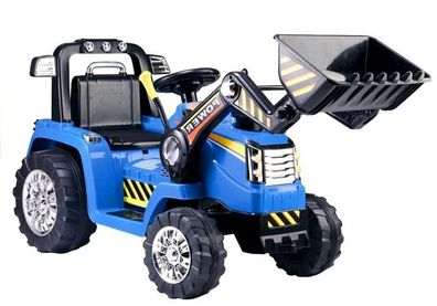 Elektroauto fér Kinder Baggerlader Traktor Schlepper ZP1005 Blau 2.4G