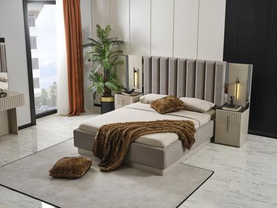 Modernes Schlafzimmer Set Designer Doppelbett 2x Exklusive Nachttische