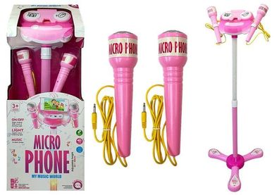 Mikrofon-Set Karaoke Rosa Telefon