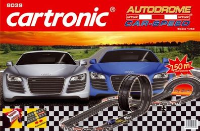 Cartronic Car-Speed Autodrome Rennbahn + 2x Audi R8 Fahrzeuge Spielzeugauto