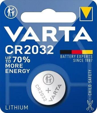 Varta Knopfzellen Lithium CR2032 1-10 Stück - 1er Blister