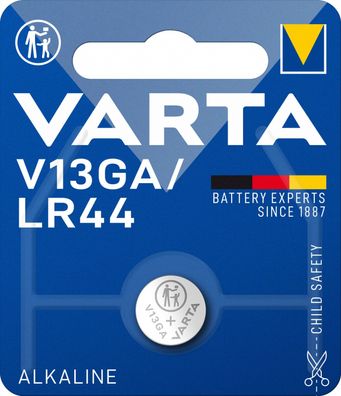 1 x Varta Alkaline V13GA LR44 A76 AG13 4276 - 1er Blister