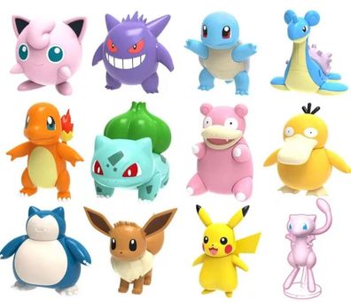 12 verschiedene Pokémon Figuren - Nintendo Pokémon Figur mit Pokeball - Sammlerstücke