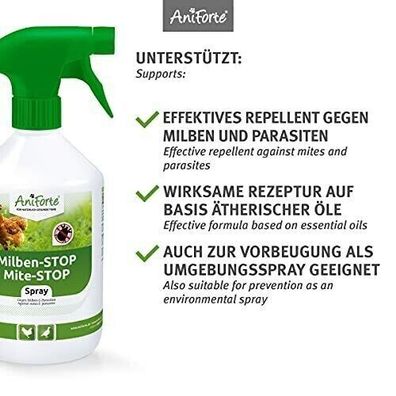 AniForte Milbenspray Hühner & Geflügel 1l - gegen Milben & Parasiten, Milben.