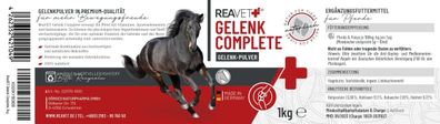 REAVET Gelenk Complete 1kg, Gelenkpulver Pferd – Natürlicher Gelenke-Komplex