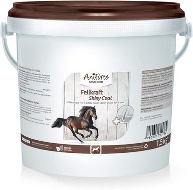 AniForte Fellkraft für Pferde 1,5 kg – glänzendes & kräftiges Fell, Glanz