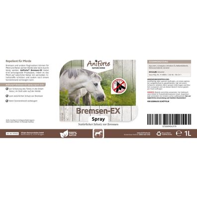 AniForte® Bremsen EX für Pferde 1L natürliche Bremsen-Abwehr Fliegenspray