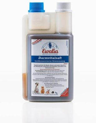 500ml EWALIA Darmvitalsaft - Kräutersaft für Haustiere Hunde Katzen Darmflora