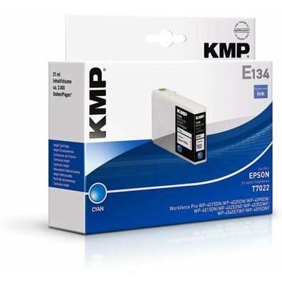 KMP E134 cyan Tintenpatrone ersetzt EPSON T7022XL