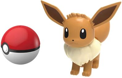 Nintendo Pokémon Figuren - Evoli Pokémon Figur mit Pokeball zum Selbstbasteln