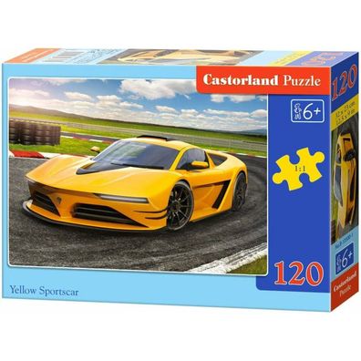 Castorland Puzzle Gelber Sportwagen 120 Teile
