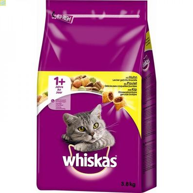 Whiskas Trocken Adult 1+ mit Huhn 3,8kg