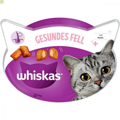 8 x Whiskas Snack Gesundes Fell 50g